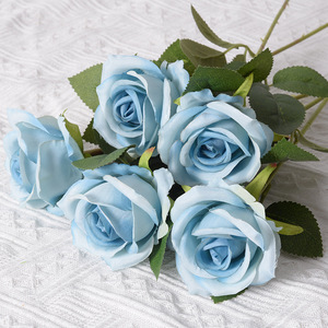 Rose artificielle unique en flanelle haute simulation pour la maison et les mariages, roses blanches artificielles - Product Image 6