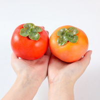 Zorgvuldig geselecteerde YUNJIN merk 9CM persimmonvormige plastic bubbelschuim kunstfruit meubeldecoratie vroeg educatief speelgoed