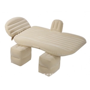 Car Air Mattress Inflatable <b>Bed</b> For SUV Rear Seat Travel <b>Portable</b> Flocked Beige 0.5MM PVC Adult Use - Product Image 5