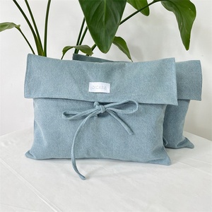 Chuanghua Factory Outlet Denim Cloth Bag Packaging Folding <b>Gift</b> <b>Envelope</b> Pouch Packaging for Handbags With Customize Logo - Product Image 3
