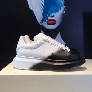 Men's and women's platform shoes black and white color sport shoes luxurious designer lace-<b>up</b> skate shoes - Product Image 2