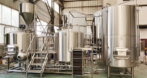 Équipement <span class=keywords><strong>de</strong></span> brassage <span class=keywords><strong>de</strong></span> <span class=keywords><strong>bière</strong></span> artisanal en acier inoxydable <span class=keywords><strong>de</strong></span> 1000 L avec pompe, réservoir sous pression, moteur et roulement - Product Image 2