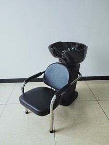 Sillón de Lavado de Cabello Moderno Negro y Rojo, Cama Automática para Lavar el Cabello con Campana de Vapor para Salón de Belleza, Barbería y Peluquería - Product Image 5