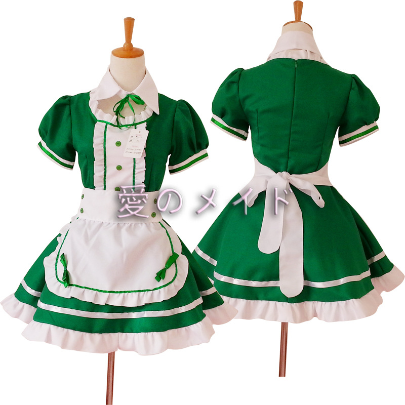 Vestido de empregada francesa Lolita, fantasia fofa de empregada de bar, cosplay feminino com amine, fantasia de empregada de bar, fantasia de palco para festas, 2022