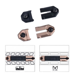 M-Lok métal rat queue interrupteur fente lampe de poche tactique câble gestion canal détachable noir sable couleur Rectangle boulon - Product Image 1