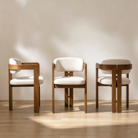 Chaise de restaurant en bois massif couleur noyer, style moderne et luxueux, vente en gros, utilisation hôtelière, mobilier commercial, chaises de salle à manger