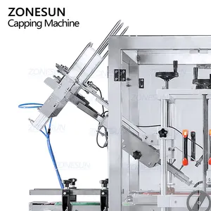 ZONESUN ZS-XG16D4 Automatic Food Bucket Plastic Jar Tin Can Dust-proof Lid Capping Pressing Machine