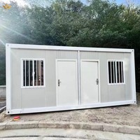 Maison conteneur modulaire détachable de 20 pieds et 40 pieds pour usage résidentiel, bureau de chantier, camping et utilisation temporaire de projets