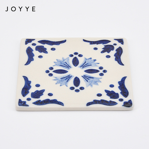 Joyye — ensemble de dessous de verre en <span class=keywords><strong>grès</strong></span> brillant, dessous de verre imprimés personnalisés avec Base en liège pour la protection des tables - Product Image 2