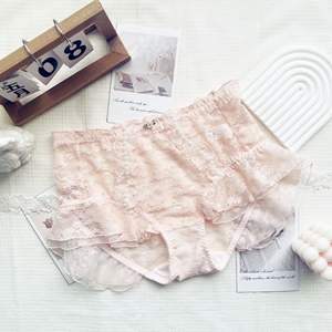 Sous-vêtements féminins <span class=keywords><strong>sexy</strong></span> en coton à volants, culotte à nœud style princesse japonaise, haute élasticité, respirante - Product Image 2