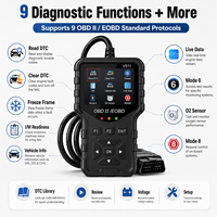 Lecteur de codes de panne moteur OBD2 professionnel V511, outil de diagnostic avec effacement des DTC et flux de données en temps réel pour voitures, 8 langues