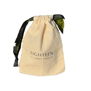 Sac à cordon en coton biologique avec logo personnalisé, certifié GOTS, recyclable, pour cadeaux - Product Image 1