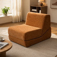 Canapé-lit compressé, fauteuil de loisirs sans accoudoirs, éponge haute densité, lit pliant réglable, mobilier pour petit espace de salon