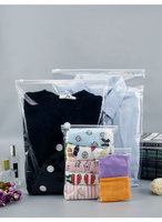 Sacs en plastique transparent écologiques avec fermeture éclair pour l'emballage de t-shirts, robes, sweats à capuche, chaussures et chaussettes avec fermeture coulissante