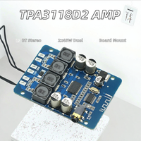 Carte d'amplificateur de puissance numérique double canal 30W CA-3118B 12-24VDC Stéréo AUX Audio Amp 71x52mm Kit de modules de commande vocale audio
