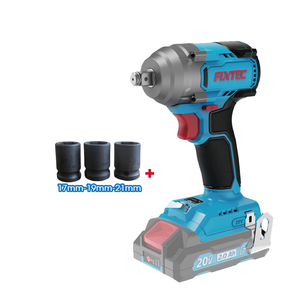 Clé à chocs sans fil FIXTEC 20V, couple élevé 450 Nm, moteur sans balais, batterie 2,0 Ah, entraînement 1/2 pouce, pour réparation de pneus de camion et de voiture, certifiée CE, vente en gros - Product Image 2