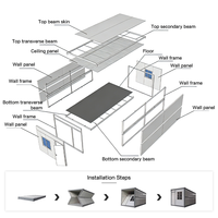 Luxuriöses Vorgefertigtes Mobiles Faltbares Containerhaus Standard Vorgefertigter Beweglicher Bungalow Büro-Containerhäuser zum Verkauf Preise