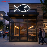 Boîte à lumière de projection murale commerciale, panneau lumineux double face pour magasin de détail