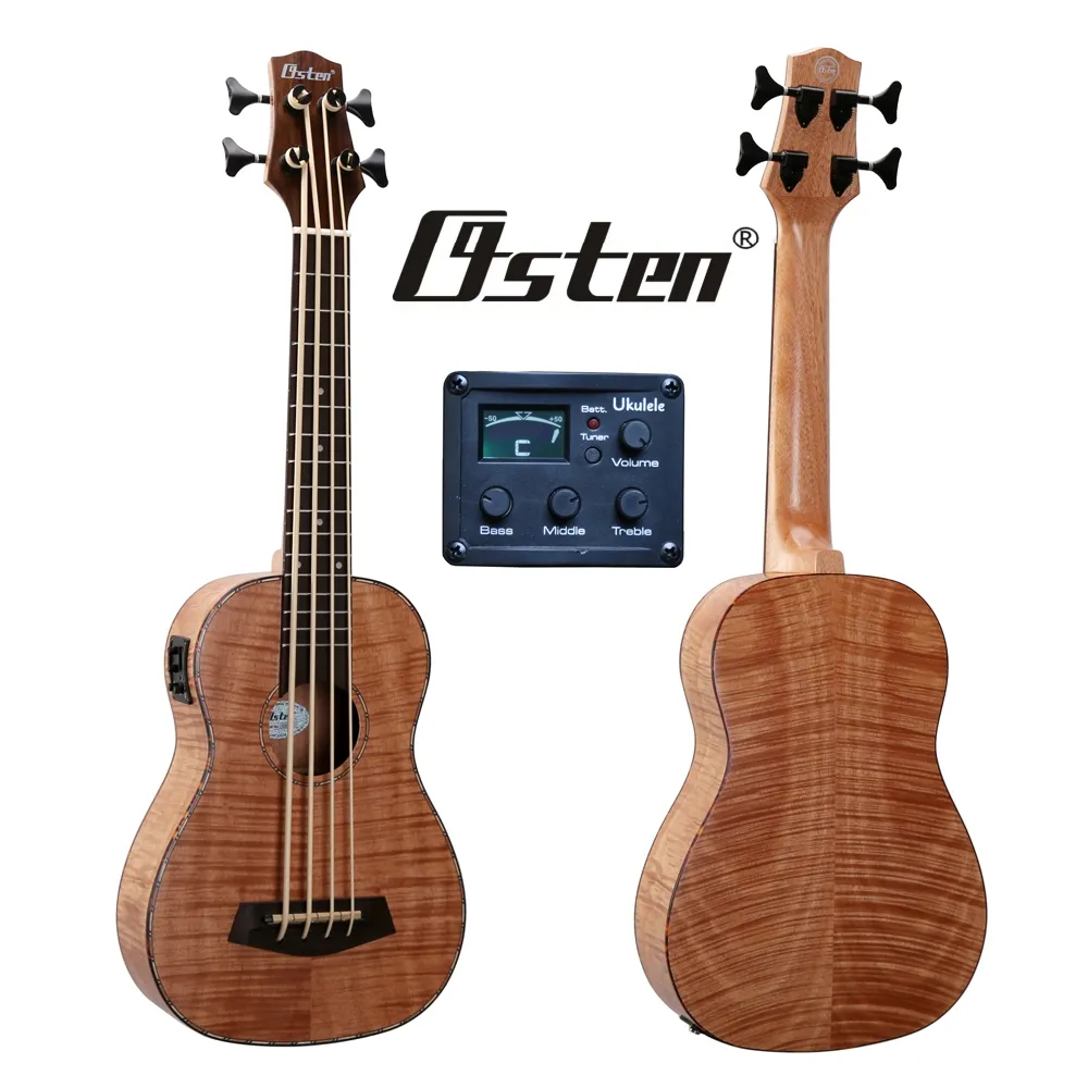 30 inch bass ukulele 4 string color natural nylon string guitar matte finish student ukulele low price wholesale customizable