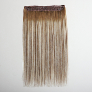 <span class=keywords><strong>Extensiones</strong></span> de Cabello Balayage Halo Premium con Alambre Invisible y Clips, Cabello Humano Virgen Remy con Cutícula Alineada - Product Image 4