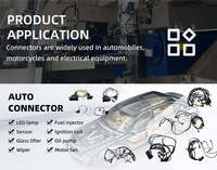 Connecteurs automobiles multi-contacts étanches et durables Reelhon Wholesale 2 broches TE 444230-1 DJ7026D-6.3-2 en PA66 pour capteurs de véhicules
