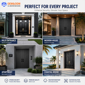 <span class=keywords><strong>Porte</strong></span> <span class=keywords><strong>d</strong></span>'<span class=keywords><strong>entrée</strong></span> pivotante extérieure en aluminium coulé <span class=keywords><strong>de</strong></span> haute qualité, moderne et sur mesure, pour appartement, hôtel, villa, usage commercial - Product Image 2