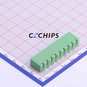 XY2500V-B-5.00-9P Plug-in Terminal Block Through hole,P=5mm Connector Board-to-Board / Socket - Closed 1x9P 5mm Green - Product Image 2