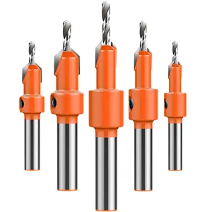 WEIX Wood Countersunk Screw Drill Bit Adjustable Positioner Tapered Drill Bit With Countersink For Woodwork