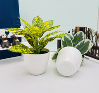 Plante artificielle réaliste en pot Vcare, faite à la main, en plastique, pour la décoration intérieure et les fêtes