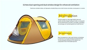 Tenda da campeggio per famiglie a forma di barca a quattro stagioni tenda da spiaggia semplice ad apertura rapida - Product Image 4