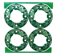 Carte de circuit imprimé FR4 personnalisée en forme d'anneau avec surface verte, carte de circuit imprimé circulaire pour contrôleur