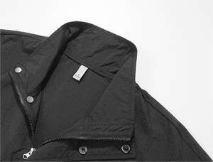 NOVEDAD DE VERANO 2024, Camiseta deportiva informal de manga corta de tendencia Retro para hombres y mujeres, prendas de vestir de cuello alto para parejas teñidas lisas - Product Image 5