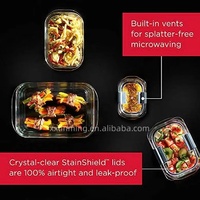 Boîte de rangement pour enfants en plastique transparent écologique, micro-ondable, pour la cuisine, le réfrigérateur et le garde-manger, ensemble de contenants hermétiques avec couvercle