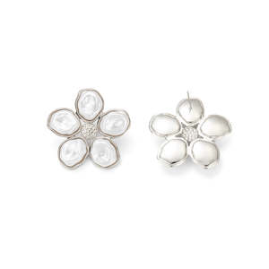 Pendientes de Moda con Diseño de Flor, Acero Inoxidable 316L, Baño de Oro PVD, Resistentes y Sostenibles - Product Image 1