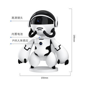 Jortan 1080P 2MP CMOS Trong Nhà Thông Minh Zoom <span class=keywords><strong>Robot</strong></span> <span class=keywords><strong>PTZ</strong></span> Máy Ảnh 360 Độ Xoay Tầm Nhìn Ban Đêm Điện Năng Thấp Hồng Ngoại Không Dây Dễ Thương Đám Mây - Product Image 2