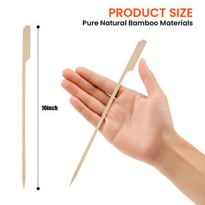 Brochettes en bambou à prix abordable, longues, jetables, pour barbecue, décoration de cocktails, viande, steak, gâteau - Product Image 3