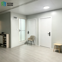 Rumah Prefabrikasi Kontainer Baja Ekspansi Ukuran Khusus 20Ft 40Ft 30Ft, Villa 2-5 Kamar Tidur Mewah Portabel Panel Sandwich