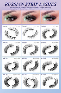 <span class=keywords><strong>Cils</strong></span> de bande russes chauds en gros Style court <span class=keywords><strong>Effet</strong></span> de salon Noir Bande mince 3d Vegan <span class=keywords><strong>Cils</strong></span> de bande russes sans cruauté - Product Image 5