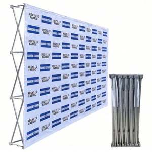 2023 Trade Showing Tension Pop up Outdoor Display <b>Stand</b> Advertising <b>Backdrop</b> Portable Custom Design Graphic Background Banner - Product Image 1