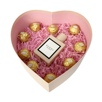 Boîte cadeau personnalisée en carton noir, rose, rouge en forme de cœur pour la Saint-Valentin, boîte d'emballage pour fleurs de mariage, boîte cadeau pour bonbons avec couvercle