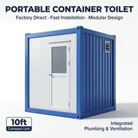 Cabine de toilettes mobile toutes saisons en HDPE anti-corrosion, système d'évacuation des eaux usées autonome, aucune plomberie requise