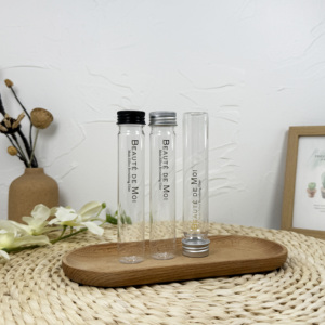 Tube à essai en plastique PET transparent direct d'usine avec bouchon à vis pour emballage de lacet - Product Image 3