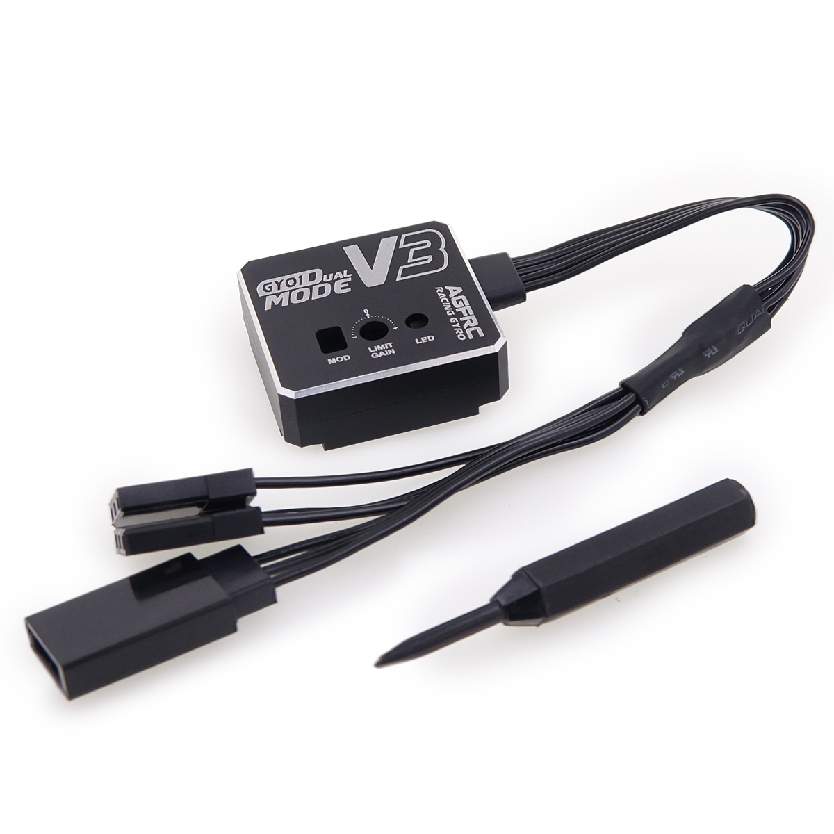 Корпус с ЧПУ AGFrc GY01 V3, Двойные режимы усиления, регулировка EPA, регулировка дрейфа, регулируемый гироскоп для радиоуправляемого автомобиля/лодки