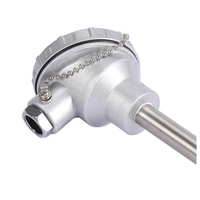 Termokopel industri PT100/PT1000 50mm 100mm 200mm klem sanitasi Sensor suhu IP65 baja tahan karat OEM ODM