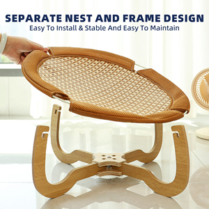 Colchoneta de Ratán para Dormir, Cama Transpirable para Mascotas, Hamaca de Patas Redondas, Verano - Product Image 2