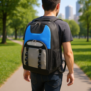 กระเป๋าเครื่องมือช่างไฟฟ้าโพลีเอสเตอร์ทนทานความจุสูงพร้อมชุดกระเป๋าเป้สะพายหลังแบบพกพาใช้งานได้เต็มรูปแบบ - Product Image 1