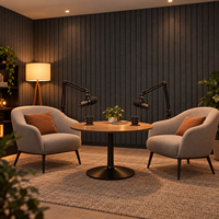 Panneau acoustique mural en feutre PET à rainures en V, certifié BSCI, respectueux de l'environnement, ISO, pour bibliothèque, musée, projet de décoration personnalisé