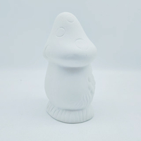 Gypse DIY 3D Non Peint Céramique Sculpture Bisque Champignon Maison Forme Figurines Décor À La Maison Peinture Ensemble pour Enfants Poterie Émail