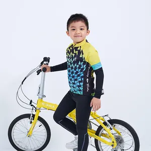 Digital Print Automated Cutting Unisex Custom Children'S Multiple Pockets Cycling Jersey With Zipper Collar