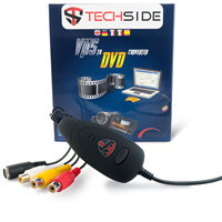 TechSide Video Grabber 2025, Convertidor de VHS a Digital USB 2.0 con SCART/RCA Hi8/Mini DV, Modelo TI234, China